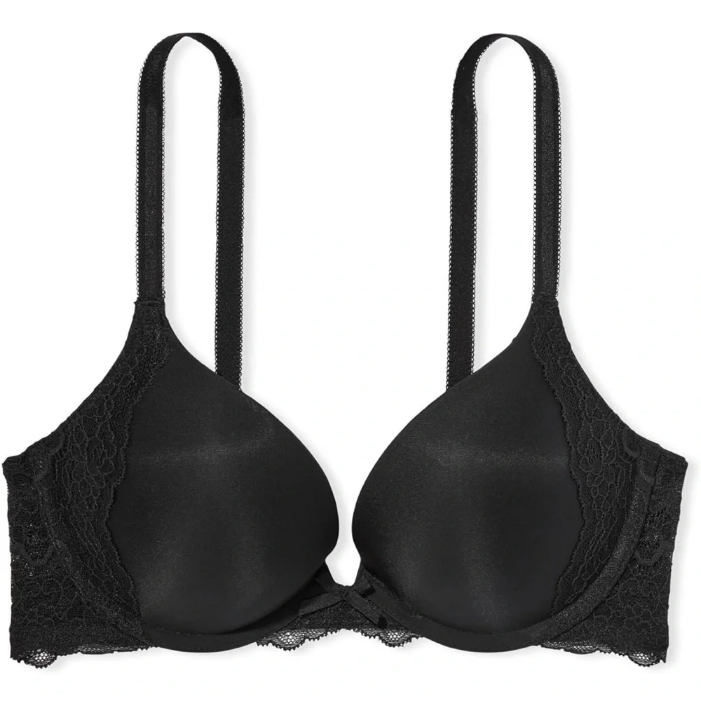 Victoria's Secret Black Bra with Molded‎ Cups and Adjustable Straps
